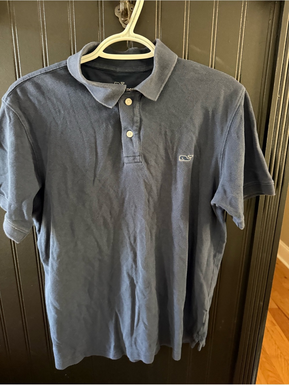 Vineyard Vines Men’s Navy Blue Polo with Whale Logo